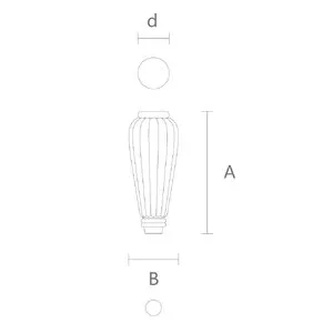 Contemporary tapered reeded furniture feet